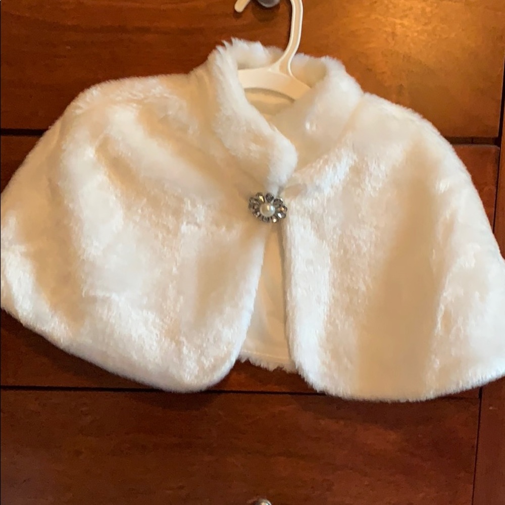 Girls white cape